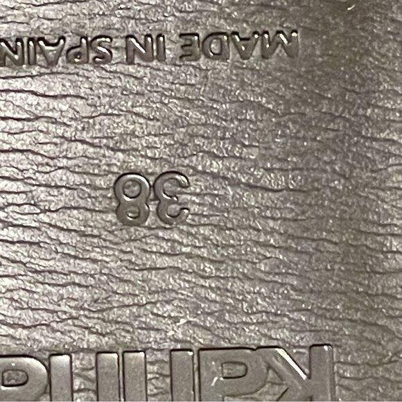 Kanna Suede Ankle Boots Perforated Tan Over Metallic Gold Size 38 EU 7.5 US - Picture 13 of 15